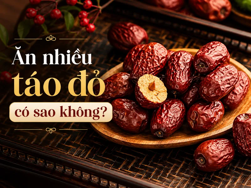 Ăn nhiều táo đỏ, đặc biệt là loại khô, có thể làm tăng đáng kể lượng năng lượng và carbohydrate nạp vào trong ngày.