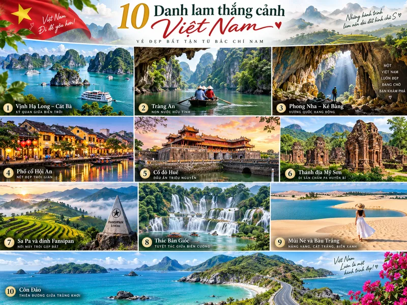 Lên lịch theo từng vùng, kiểm tra thời tiết và chọn điểm gần nhau giúp hành trình khám phá danh lam thắng cảnh Việt Nam nhẹ nhàng hơn.